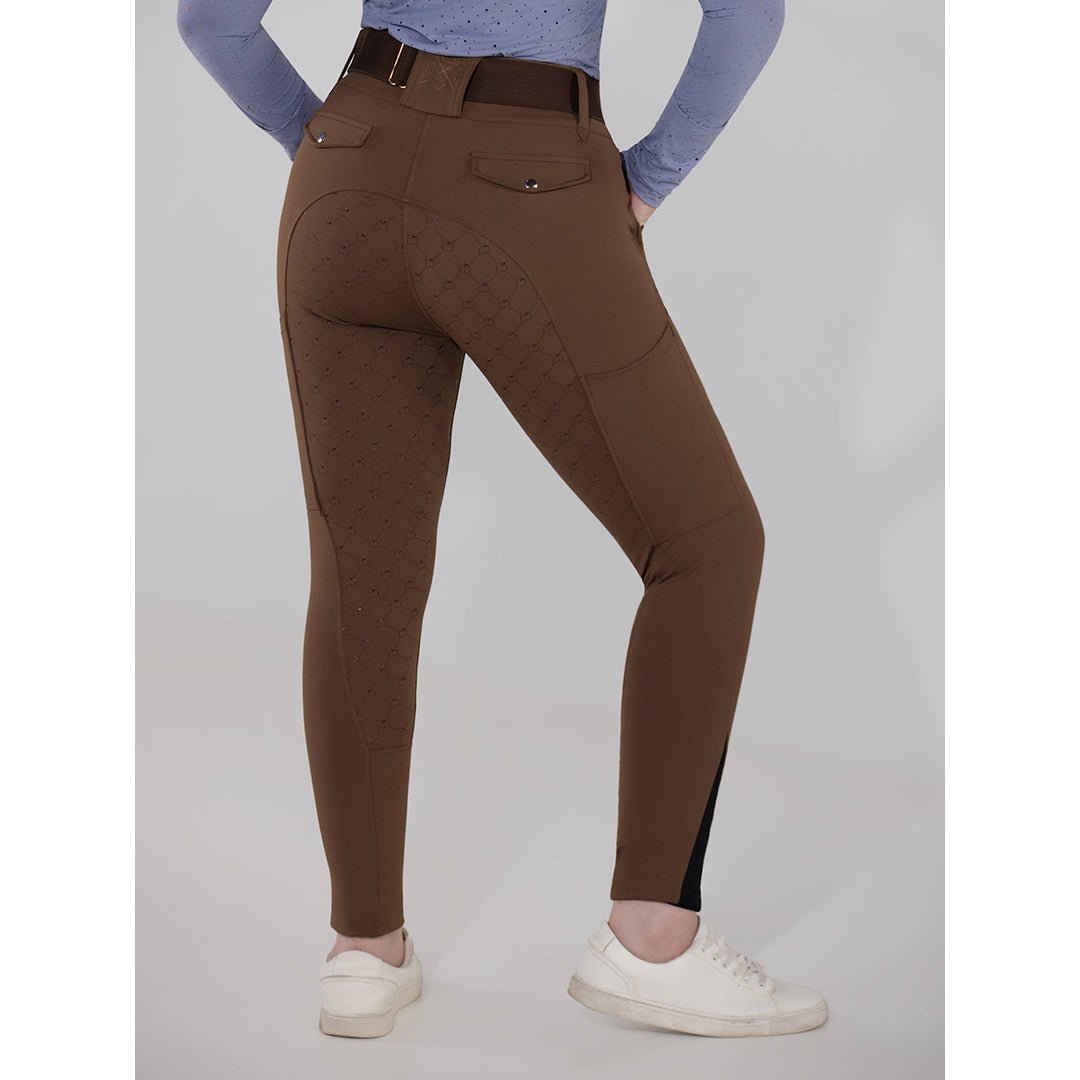 Dapplebay Hybrid Silicone Full Seat Breeches - Chestnut - Dapplebay - Equiluxe Tack