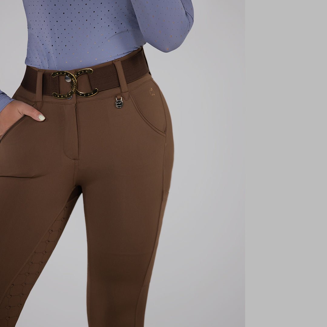 Dapplebay Hybrid Silicone Full Seat Breeches - Chestnut - Dapplebay - Equiluxe Tack