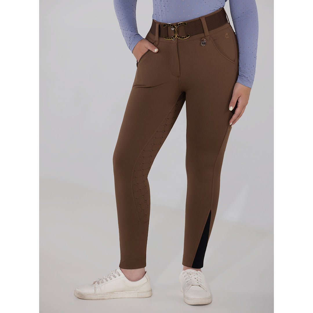 Dapplebay Hybrid Silicone Full Seat Breeches - Chestnut - Dapplebay - Equiluxe Tack
