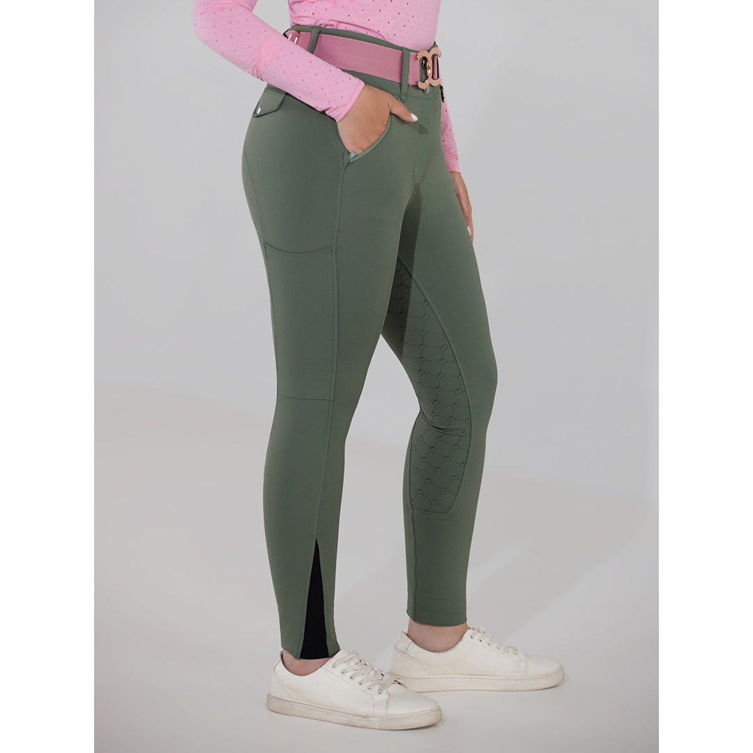 Dapplebay Hybrid Silicone Full Seat Breeches - Rosemary - Dapplebay - Equiluxe Tack