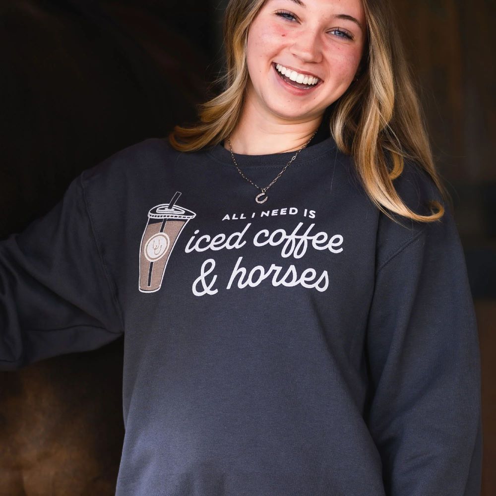 Dapplebay Iced Coffee & Horses Sweatshirt - Dapplebay - Equiluxe Tack