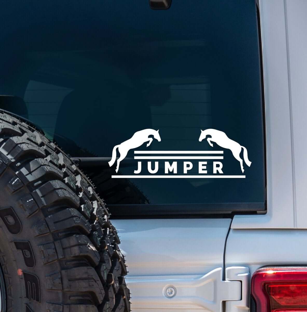 Dapplebay Jumper - Vinyl Decal - White - Dapplebay - Equiluxe Tack