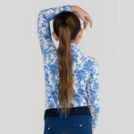 Dapplebay Kids Blue Equestrian Toile 1/4 Zip - Long Sleeve - Breeches.com - Equiluxe Tack