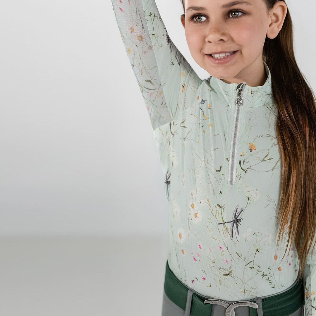 Dapplebay Kids Dragonfly Meadow 1/4 Zip - Long Sleeve - Breeches.com - Equiluxe Tack