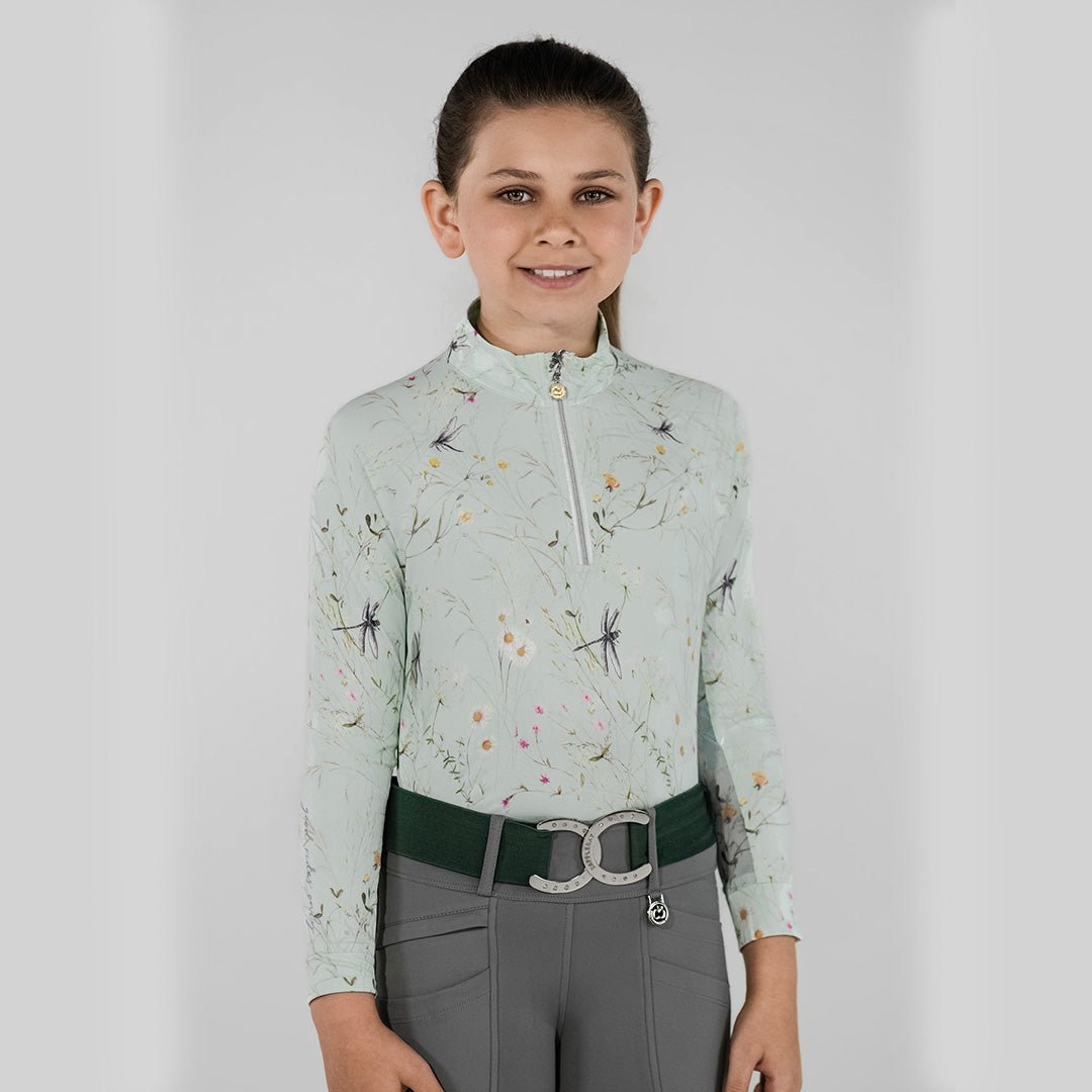 Dapplebay Kids Dragonfly Meadow 1/4 Zip - Long Sleeve - Breeches.com - Equiluxe Tack