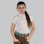 Dapplebay Kids Dragonfly Meadow 1/4 Zip SS Riding Top - Light Pink - Breeches.com - Equiluxe Tack