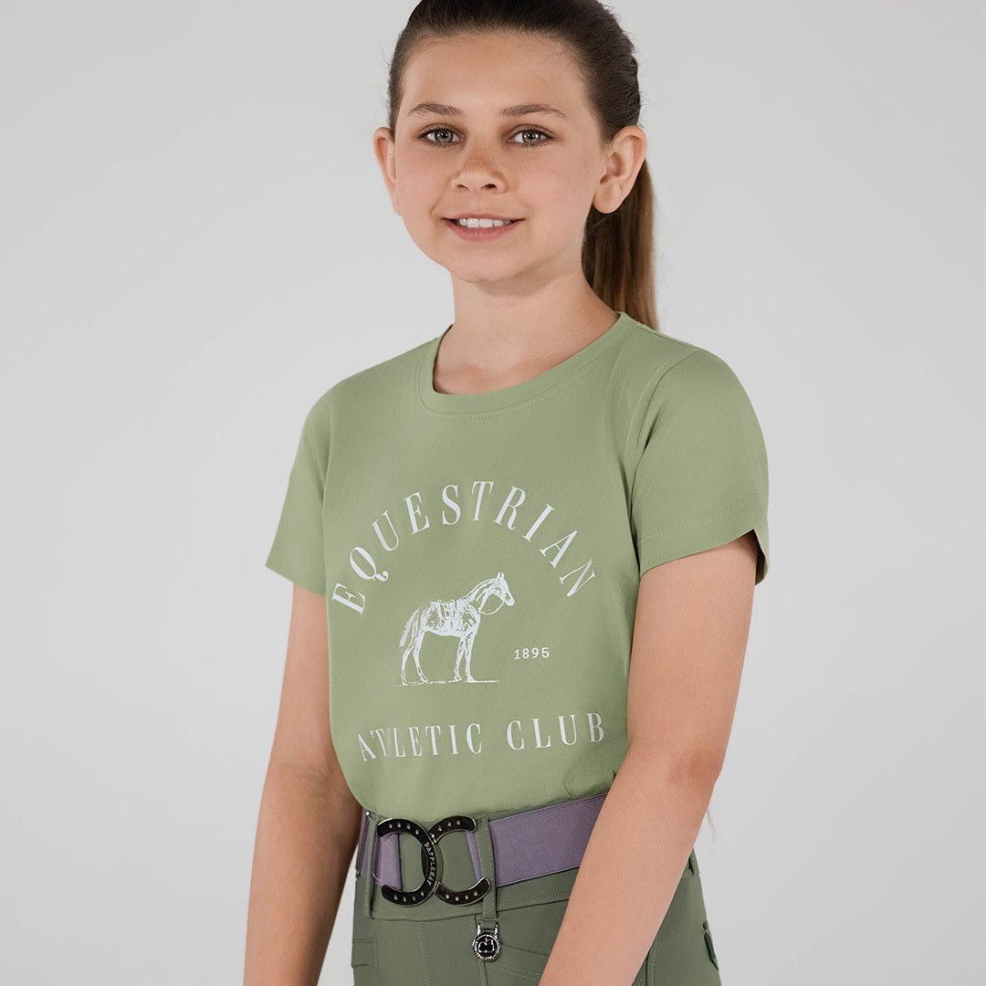 Dapplebay Kids Equestrian Athletic Club Tee - Sage - Dapplebay - Equiluxe Tack