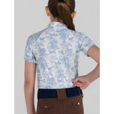 Dapplebay Kids Equestrian Toile 1/4 Zip SS Riding Top - Moonrise - Breeches.com - Equiluxe Tack