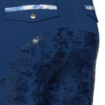 Dapplebay Kids Equestrian Toile Essential Tights - Bright Navy - Dapplebay - Equiluxe Tack