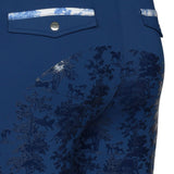 Dapplebay Kids Equestrian Toile Essential Tights - Bright Navy - Dapplebay - Equiluxe Tack
