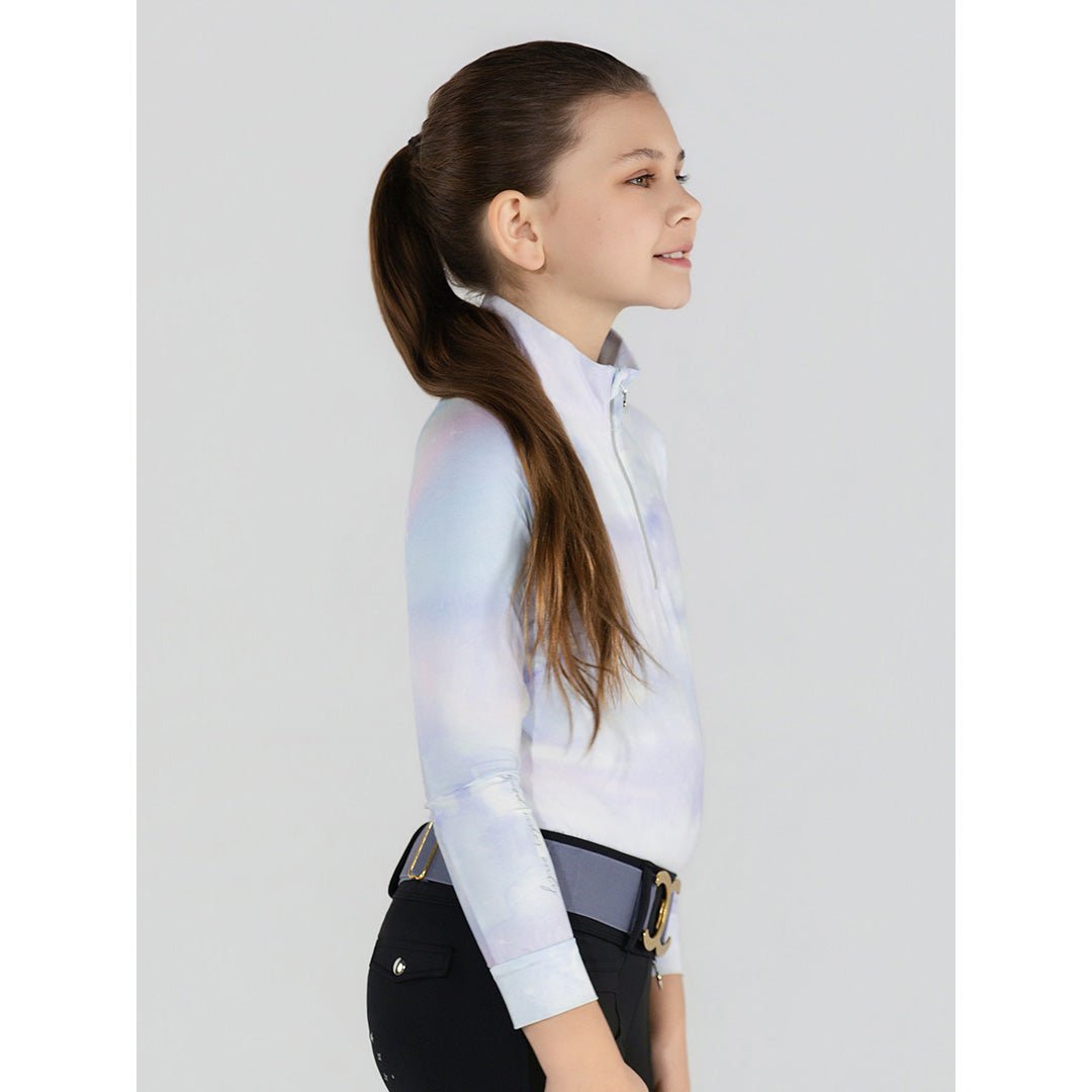 Dapplebay Kids Opalite Skies 1/4 Zip LS Riding Top - Breeches.com - Equiluxe Tack