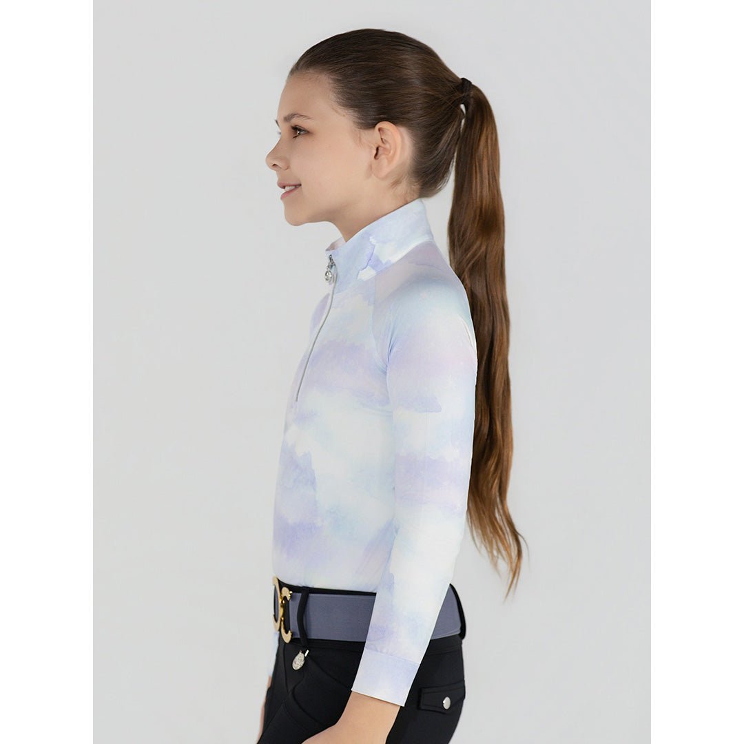 Dapplebay Kids Opalite Skies 1/4 Zip LS Riding Top - Breeches.com - Equiluxe Tack