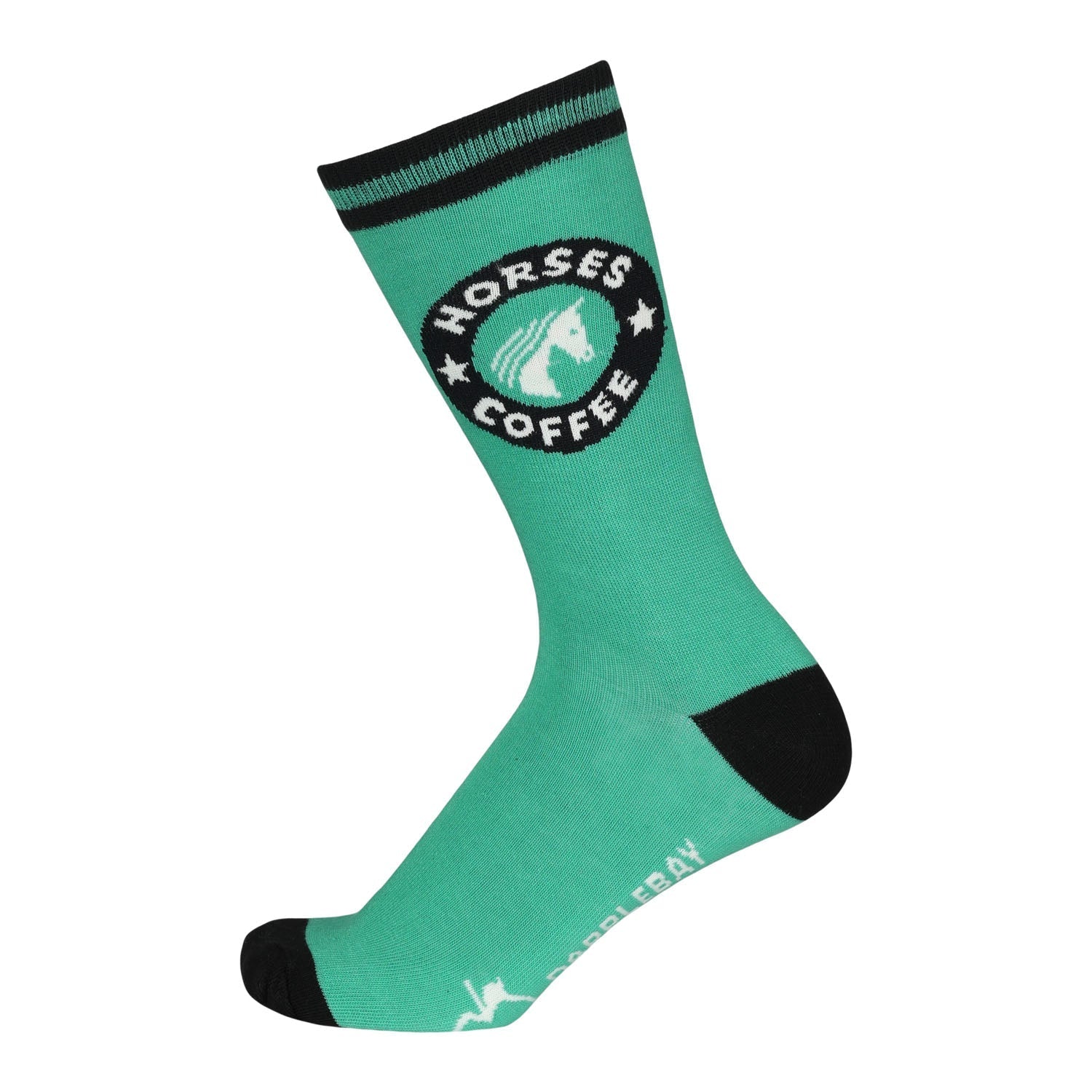 Dapplebay Knit Crew Socks - Horses & Coffee - Dapplebay - Equiluxe Tack
