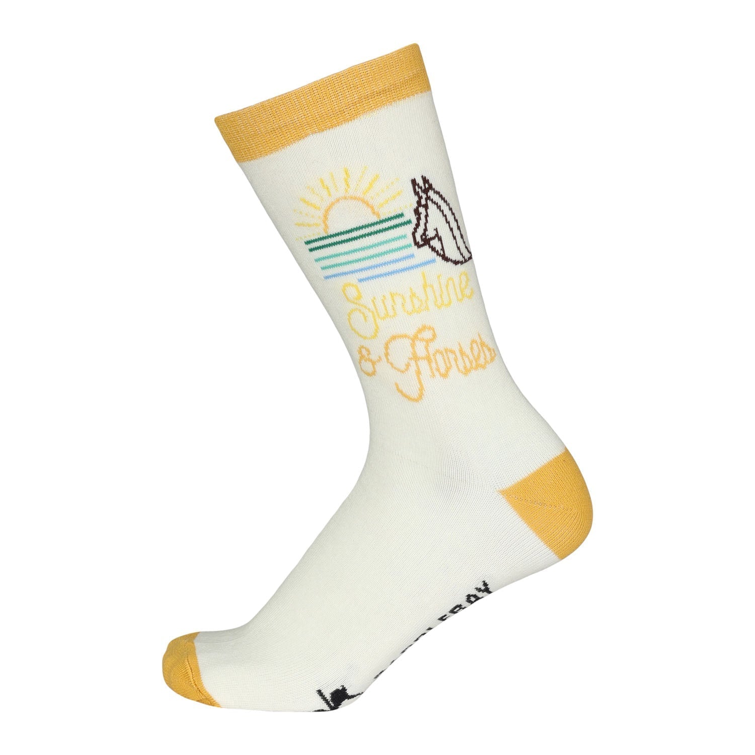 Dapplebay Knit Crew Socks - Sunshine & Horses - Dapplebay - Equiluxe Tack