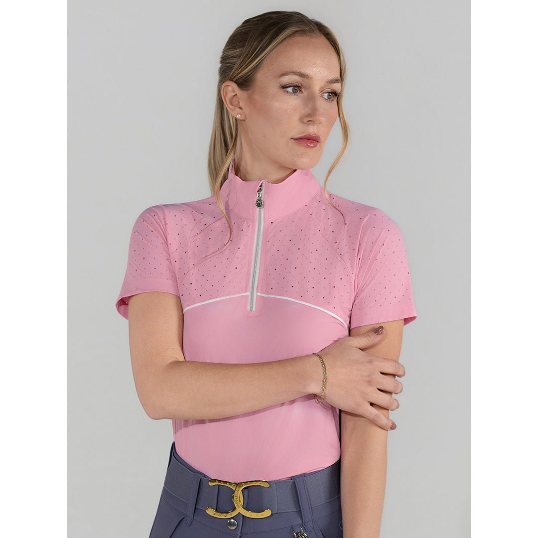 Dapplebay Lady 1/4 Zip Aircut SS Riding Top - Ballet Pink - Dapplebay - Equiluxe Tack