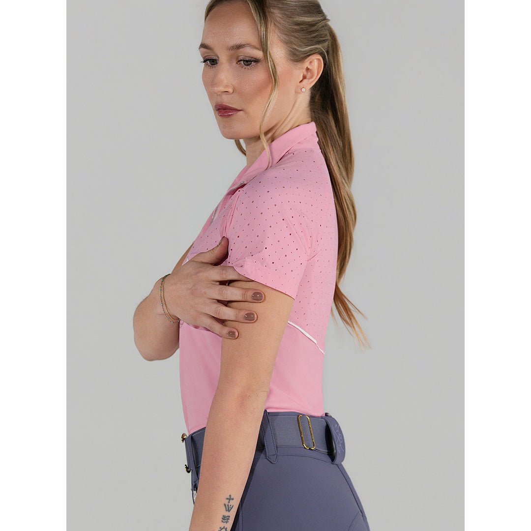 Dapplebay Lady 1/4 Zip Aircut SS Riding Top - Ballet Pink - Dapplebay - Equiluxe Tack