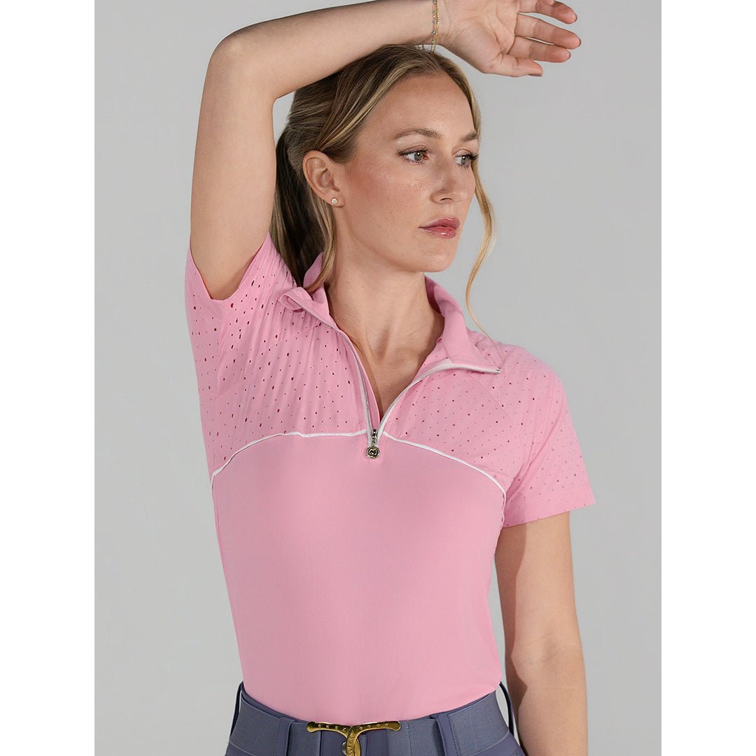 Dapplebay Lady 1/4 Zip Aircut SS Riding Top - Ballet Pink - Dapplebay - Equiluxe Tack