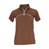 Dapplebay Lady 1/4 Zip Aircut SS Riding Top - Chestnut - Breeches.com - Equiluxe Tack