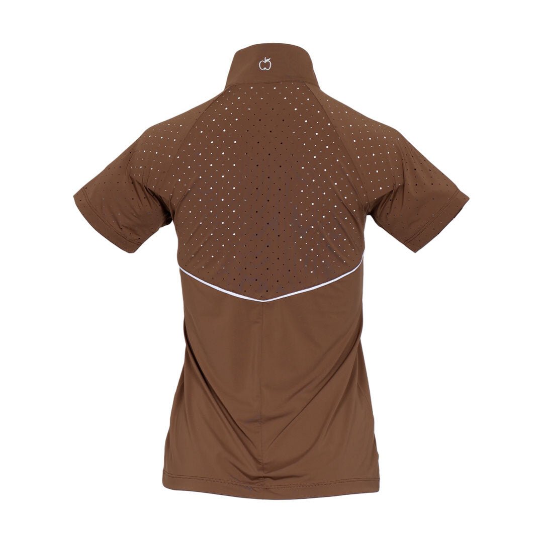 Dapplebay Lady 1/4 Zip Aircut SS Riding Top - Chestnut - Breeches.com - Equiluxe Tack