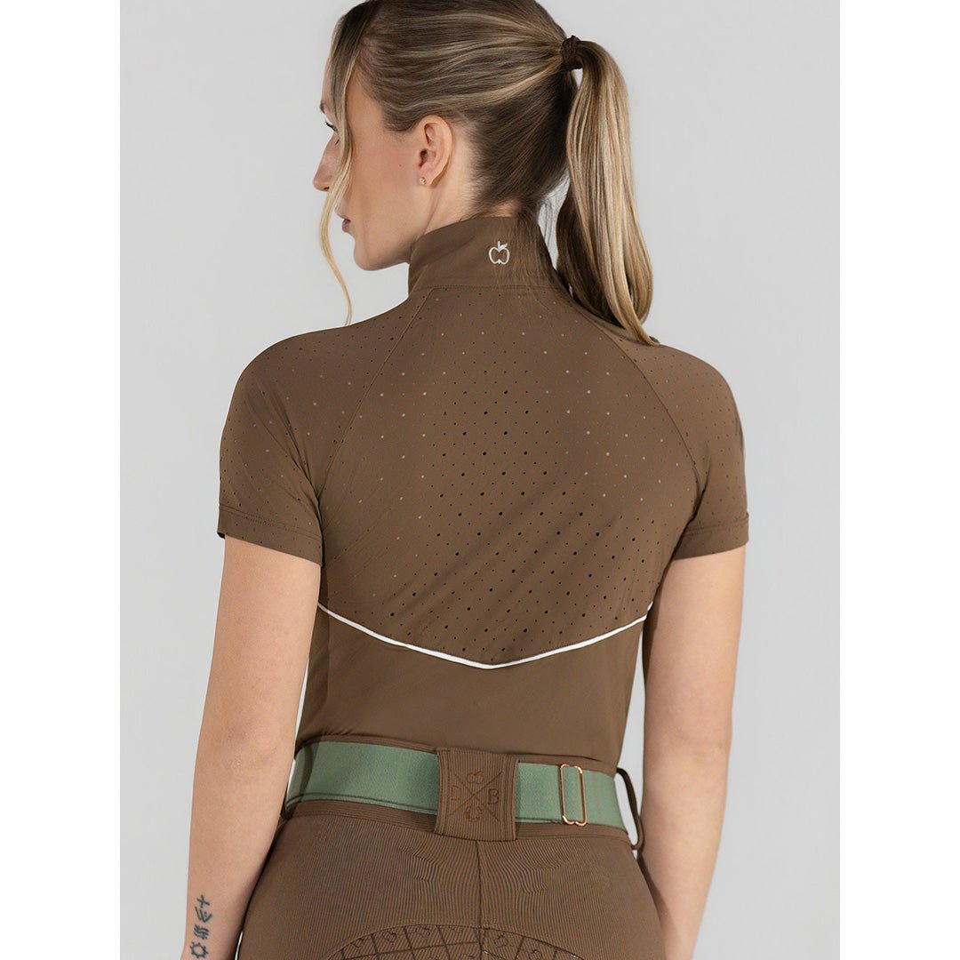 Dapplebay Lady 1/4 Zip Aircut SS Riding Top - Chestnut - Breeches.com - Equiluxe Tack