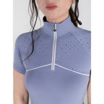 Dapplebay Lady 1/4 Zip Aircut SS Riding Top - Moonrise - Breeches.com - Equiluxe Tack