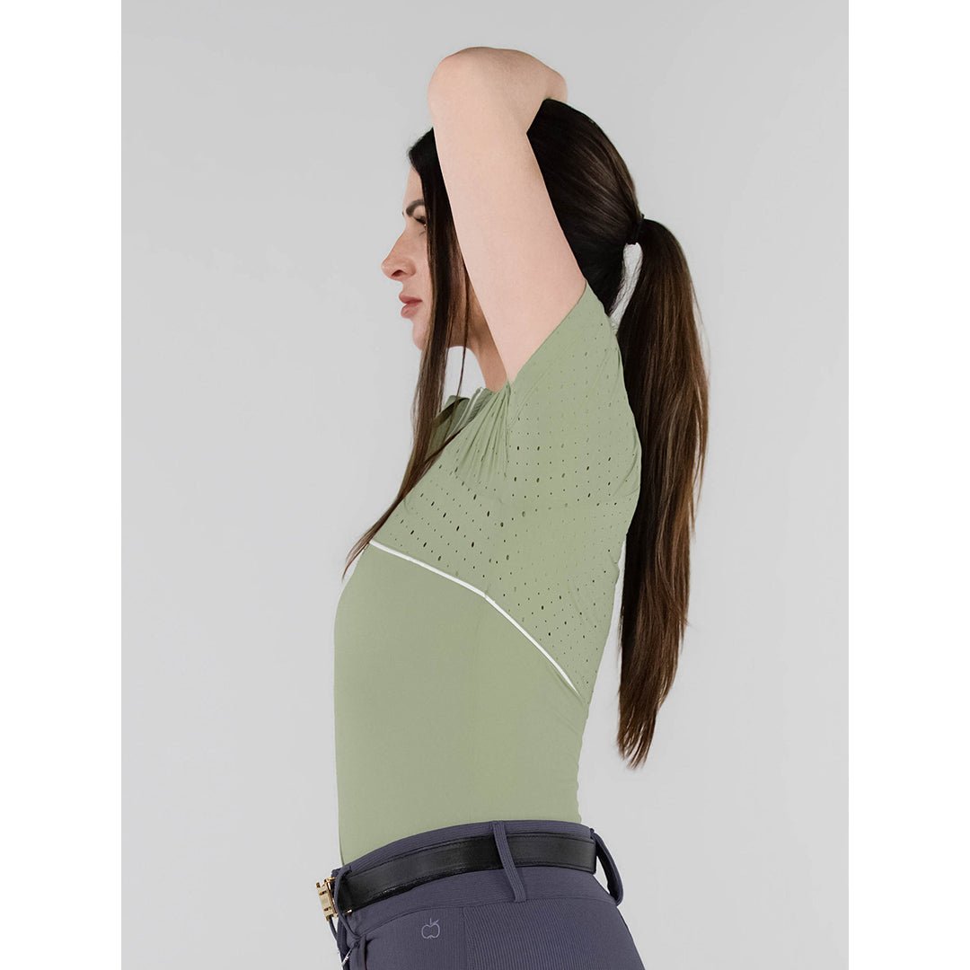 Dapplebay Lady 1/4 Zip Aircut SS Riding Top - Sage - Dapplebay - Equiluxe Tack