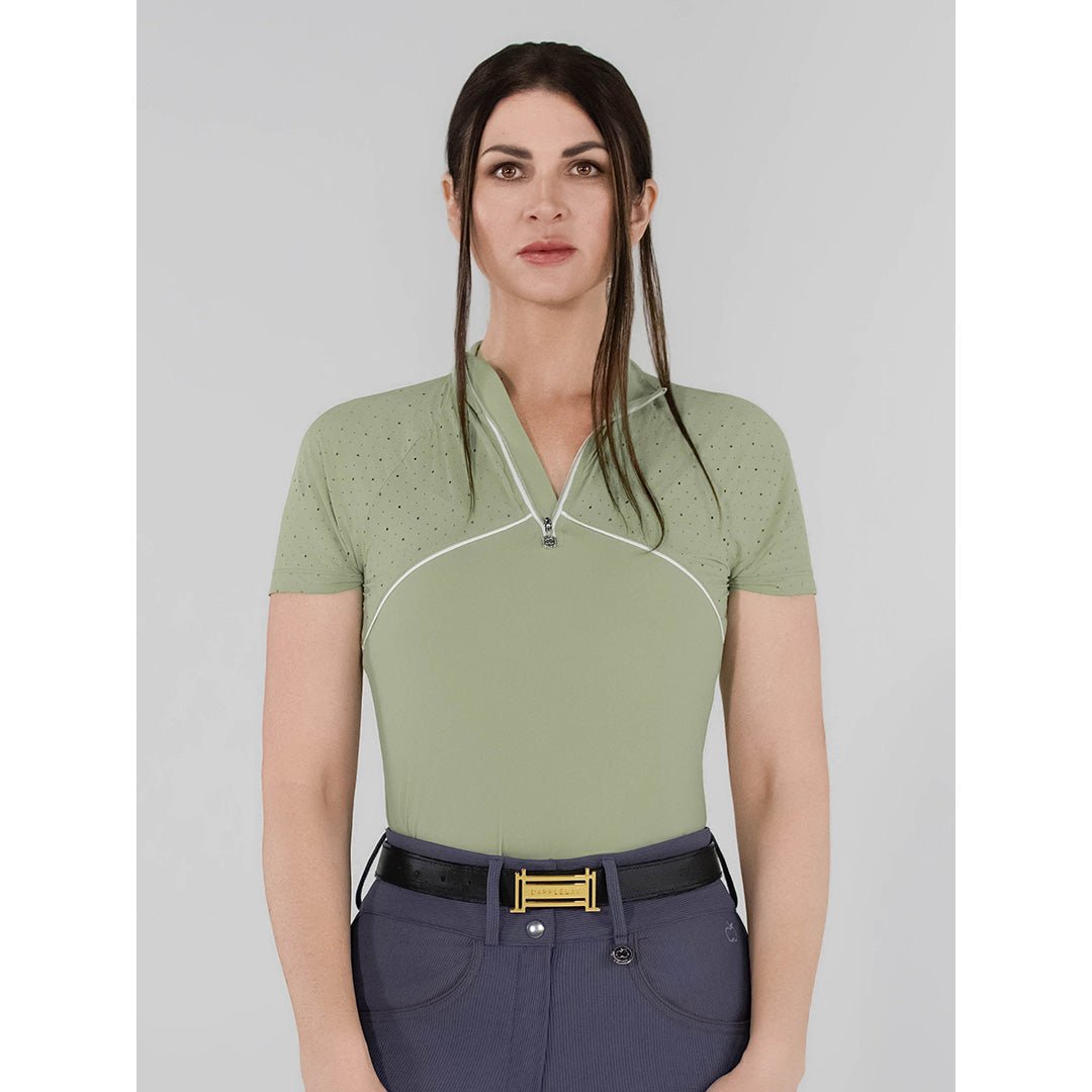 Dapplebay Lady 1/4 Zip Aircut SS Riding Top - Sage - Dapplebay - Equiluxe Tack
