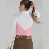 Dapplebay Lady 1/4 Zip LS Show Top - Ballet Pink - Breeches.com - Equiluxe Tack