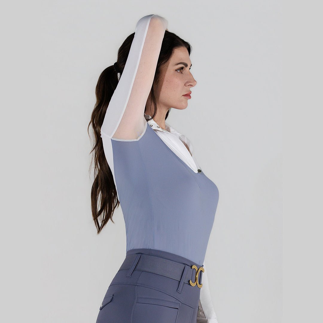 Dapplebay Lady 1/4 Zip LS Show Top - Moonrise - Breeches.com - Equiluxe Tack