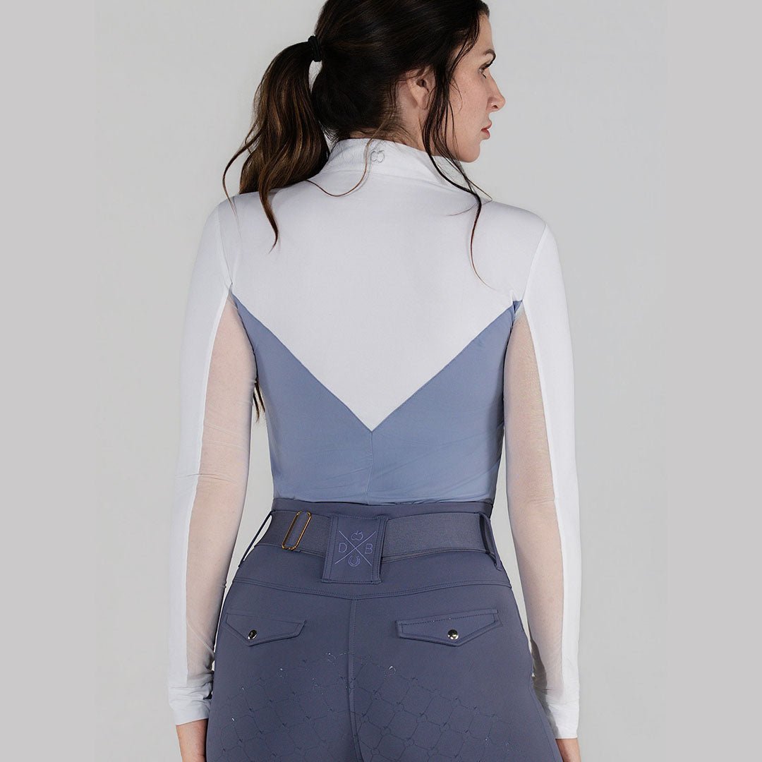 Dapplebay Lady 1/4 Zip LS Show Top - Moonrise - Breeches.com - Equiluxe Tack
