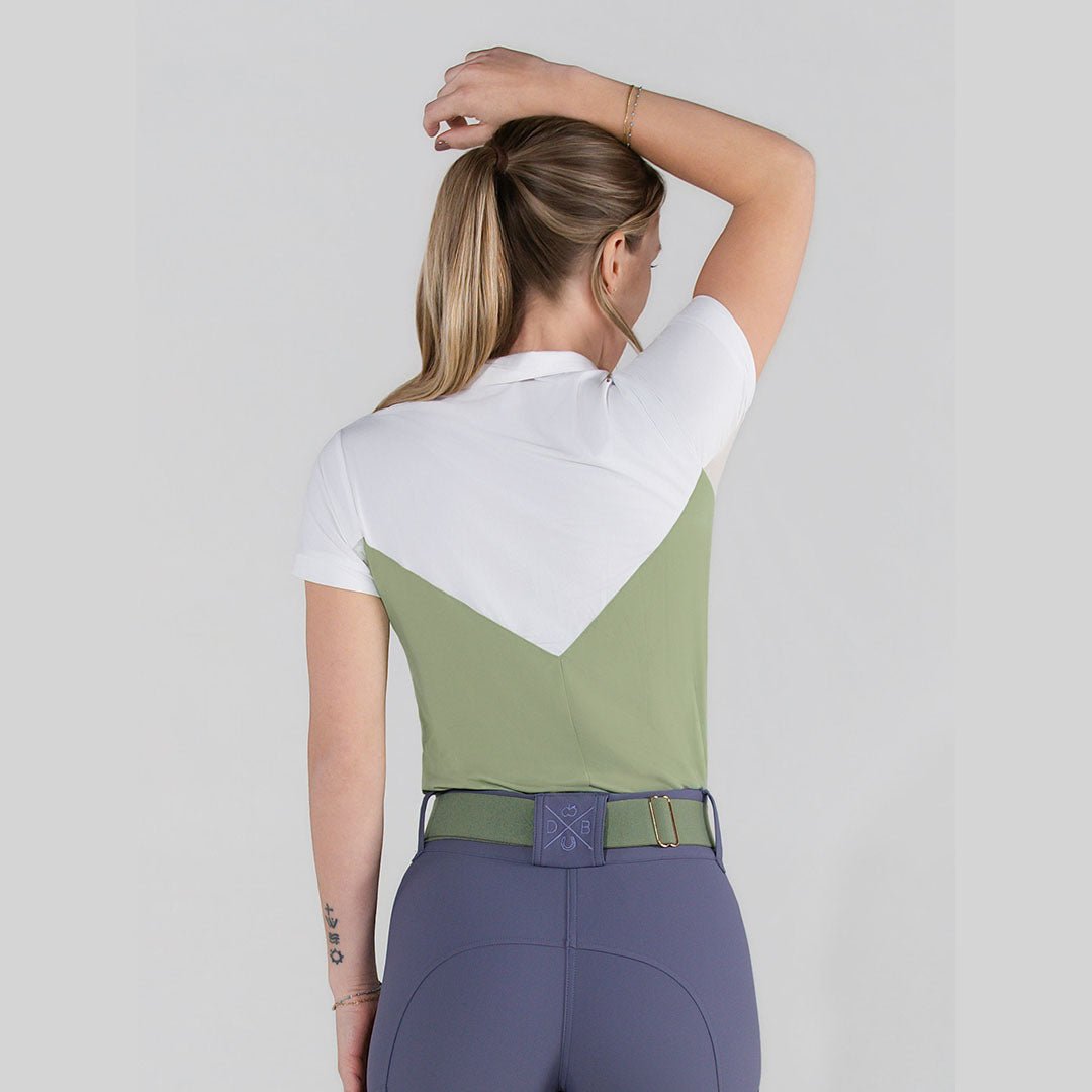 Dapplebay Lady 1/4 Zip SS Show Top - Sage - Breeches.com - Equiluxe Tack