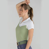 Dapplebay Lady 1/4 Zip SS Show Top - Sage - Breeches.com - Equiluxe Tack