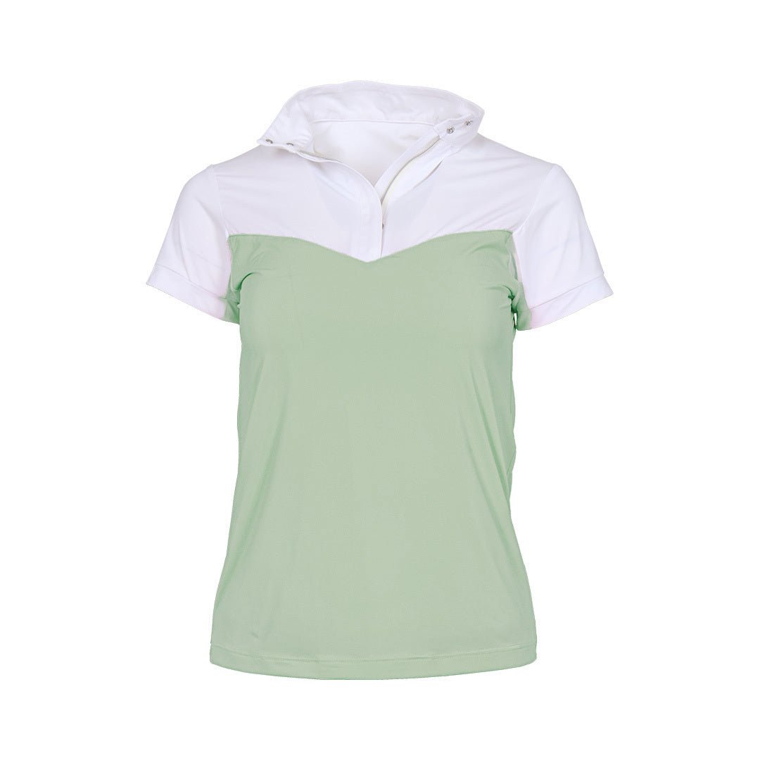 Dapplebay Lady 1/4 Zip SS Show Top - Sage - Breeches.com - Equiluxe Tack