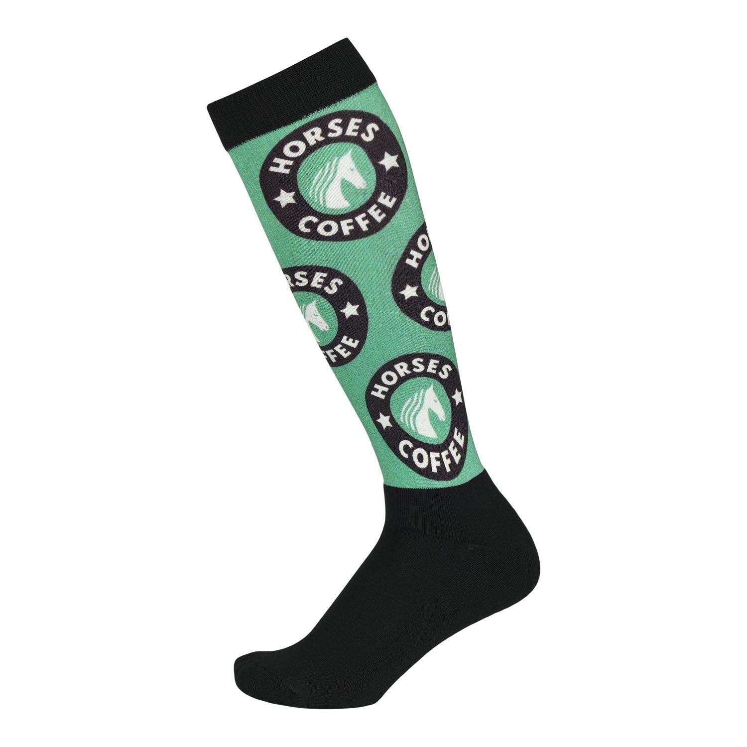 Dapplebay Slick Boot Socks - Horses & Coffee - Dapplebay - Equiluxe Tack
