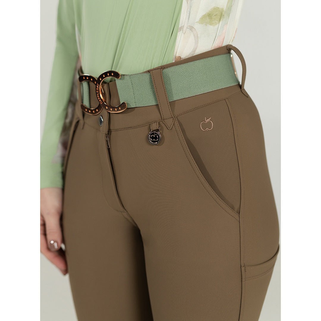 Dapplebay Sport Silicone Knee Patch Breeches - Chestnut - Dapplebay - Equiluxe Tack