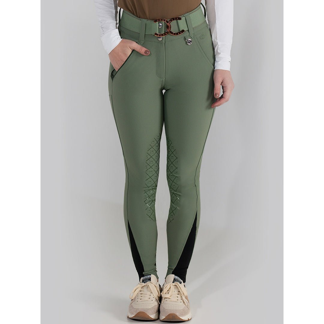 Dapplebay Sport Silicone Knee Patch Breeches - Rosemary - Dapplebay - Equiluxe Tack