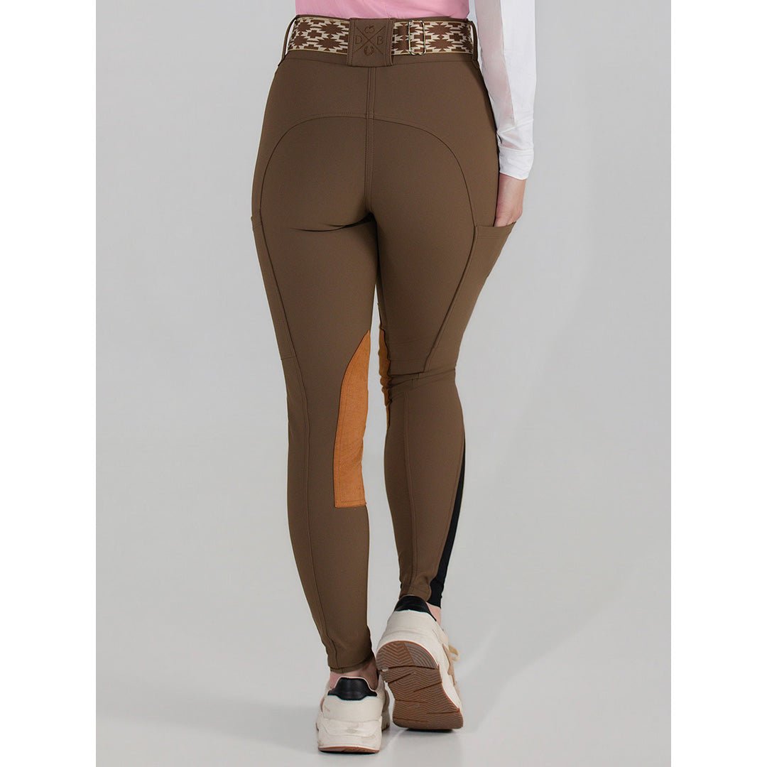 Dapplebay Sport Suede Knee Patch Breeches - Chestnut - Dapplebay - Equiluxe Tack
