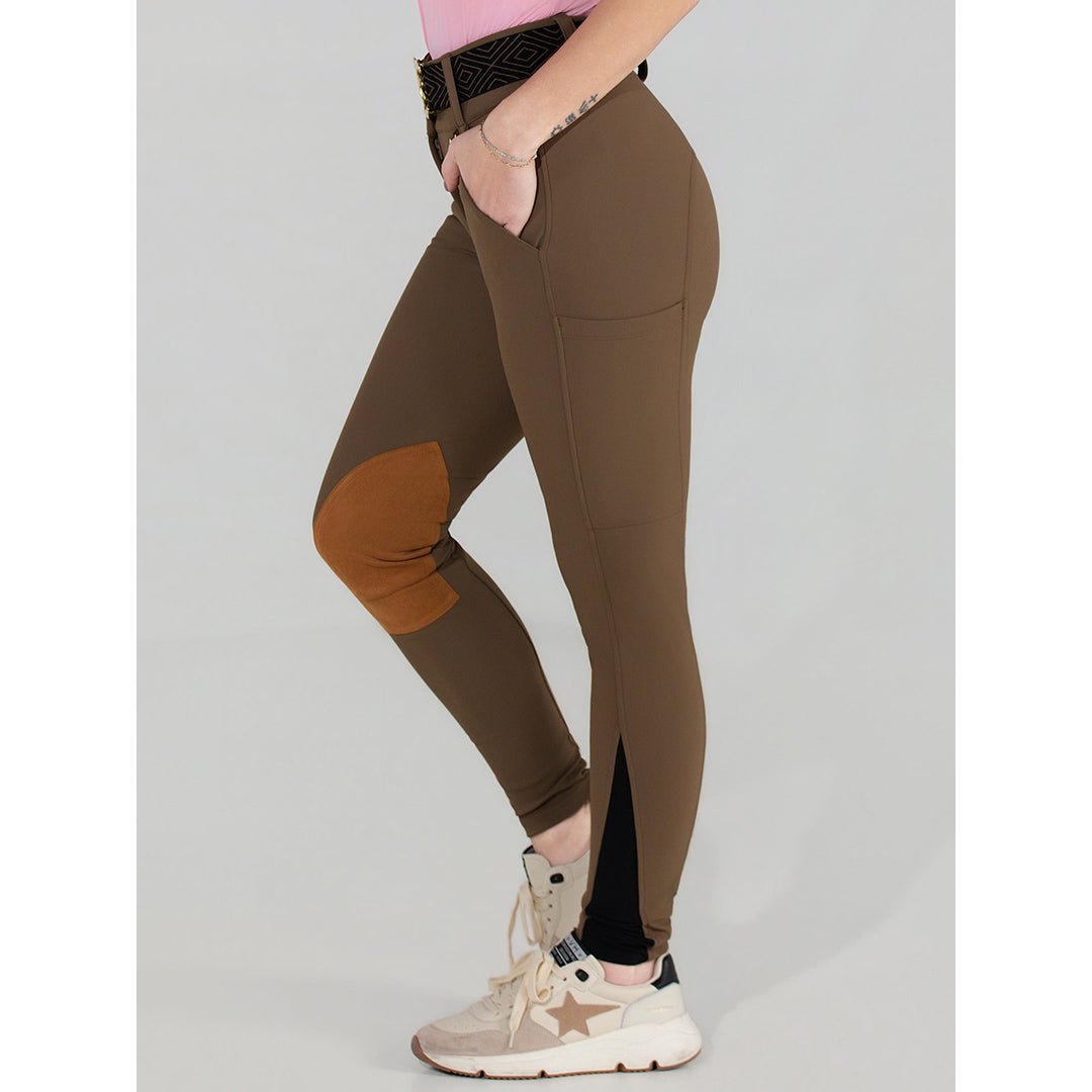 Dapplebay Sport Suede Knee Patch Breeches - Chestnut - Dapplebay - Equiluxe Tack