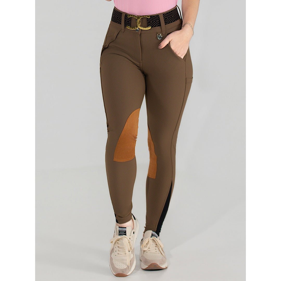 Dapplebay Sport Suede Knee Patch Breeches - Chestnut - Dapplebay - Equiluxe Tack