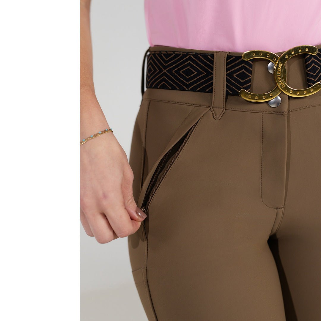 Dapplebay Sport Suede Knee Patch Breeches - Chestnut - Dapplebay - Equiluxe Tack