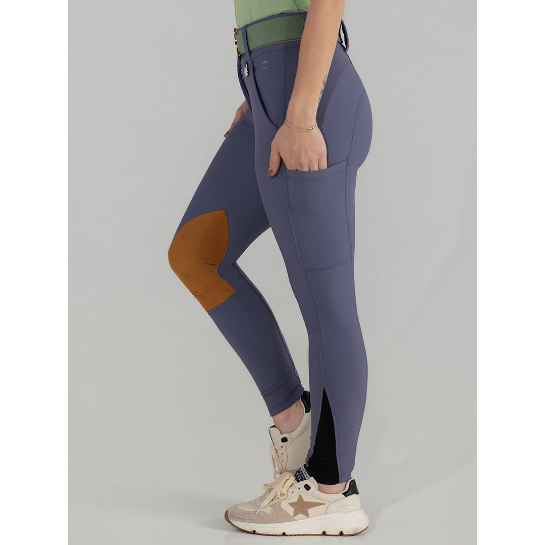 Dapplebay Sport Suede Knee Patch Breeches - Purple Dusk - Dapplebay - Equiluxe Tack