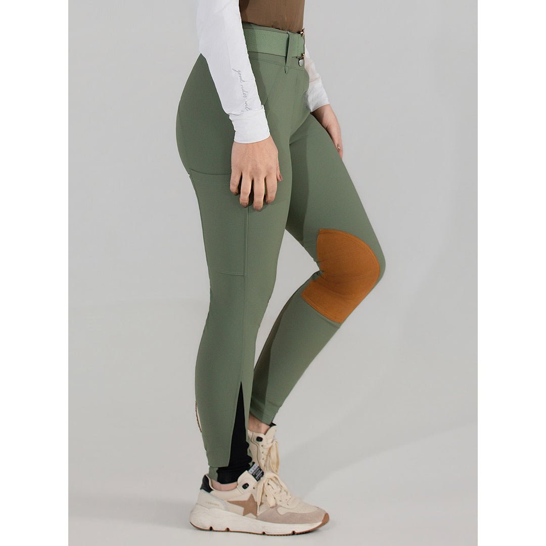 Dapplebay Sport Suede Knee Patch Breeches - Rosemary - Dapplebay - Equiluxe Tack