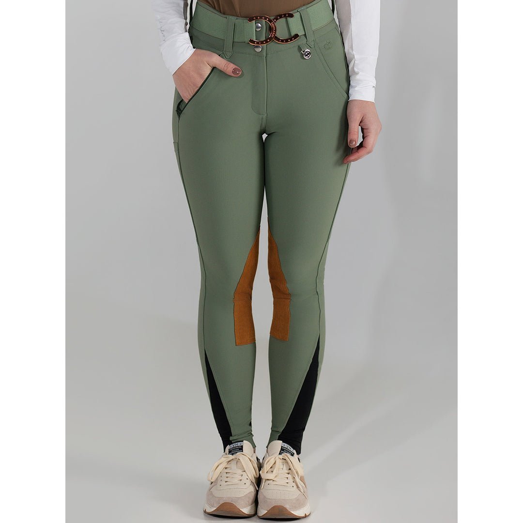 Dapplebay Sport Suede Knee Patch Breeches - Rosemary - Dapplebay - Equiluxe Tack