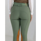 Dapplebay Sport Suede Knee Patch Breeches - Rosemary - Dapplebay - Equiluxe Tack