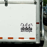 Dapplebay Stay Off Our Rumps! - Horse Trailer Decal - Dapplebay - Equiluxe Tack