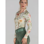 Dapplebay Vintage Floral 1/4 Zip LS Riding Top - Breeches.com - Equiluxe Tack