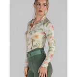 Dapplebay Vintage Floral 1/4 Zip LS Riding Top - Breeches.com - Equiluxe Tack