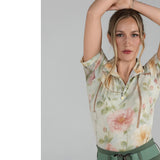 Dapplebay Vintage Floral 1/4 Zip SS Riding Top - Breeches.com - Equiluxe Tack