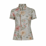 Dapplebay Vintage Floral 1/4 Zip SS Riding Top - Breeches.com - Equiluxe Tack