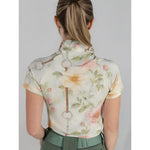 Dapplebay Vintage Floral 1/4 Zip SS Riding Top - Breeches.com - Equiluxe Tack